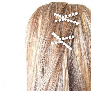 New ZARA crisscross pearl hair pins